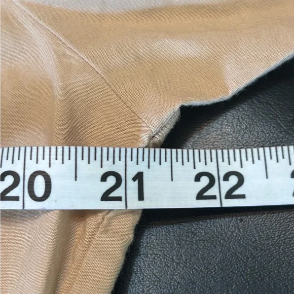 Sweet Magnolia Tan Long Sleeve Cotton Shirt Dress Cutout On Bottom Size L - Picture 10 of 14